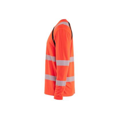 Blåkläder 3599 high vis t-shirt lang ærme, hi-vis rød/sort