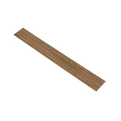 I-Wood Medio+ Mixed akustikpanel, klar olieret, brun filt og sort kerne, valnøddefiner, 17 x 300 mm