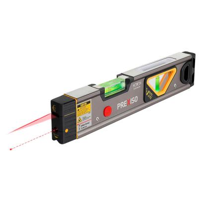 Prexiso P1P20 mini alu laservaterpas med vinklet magnet, 318 mm, 10 meter linje og 30 meter punkt