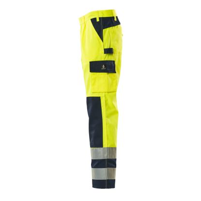 MASCOT SAFE COMPETE Olinda arbejdsbukser med knælommer, hi-vis gul/marine