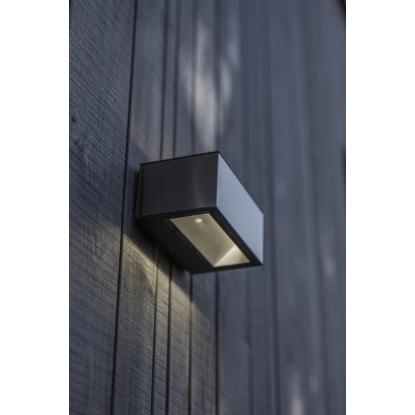 LUTEC GEMINI udendørs LED væglampe, up/down, H6,5 cm, IP54, 4000K, rustfrit stål