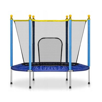 Viking Sports trampolin med net, blå/gul, Ø140 cm