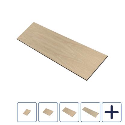 I-Wood UniPanel vægbeklædning, ubehandlet natur, sort kerne, egefiner, 17 x 580 mm