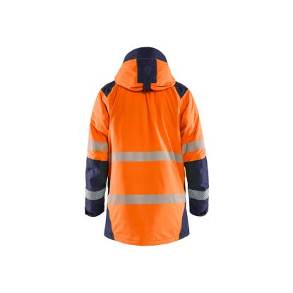Blåkläder 4457 high vis vinterparkajakke, hi-vis orange/marineblå