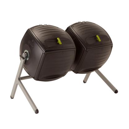 Lifetime dobbelt komposttromle, sort - 380 liter