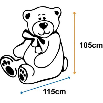 Bamse, bjørn, lyserød, 220 cm