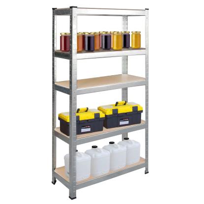 Opbevaringsreol, mdf/stål, 205 x 120 x 45 cm, maks. 1000 kg