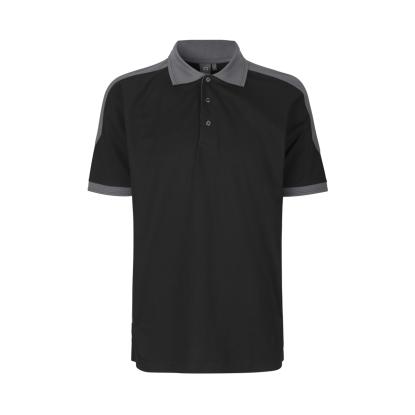 ID PRO Wear 0322 poloshirt med kontrast, sort