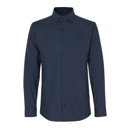 Seven Seas S51 hybridskjorte, slim, navy