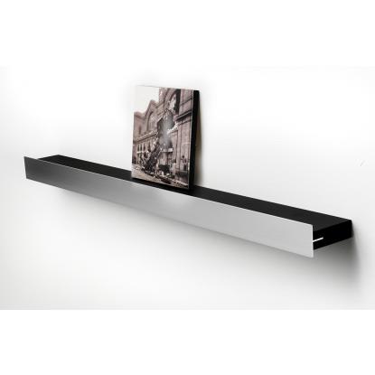 Hoigaard GH-68 gallerihylde, L68 cm, lakeret sort og alu