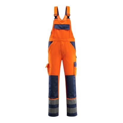 MASCOT SAFE COMPETE Barras overall med knælommer, hi-vis orange/marine