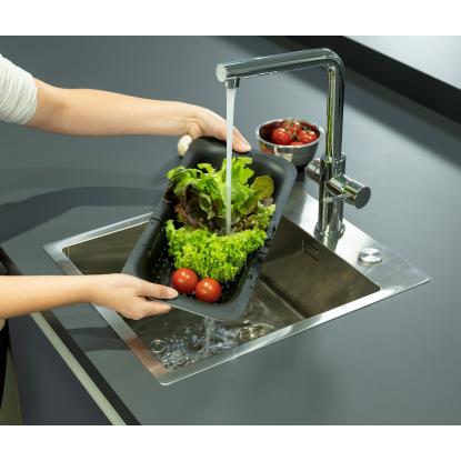 WENKO Kitchen Sivo skyllekurv til vask, justerbar 37-50 cm