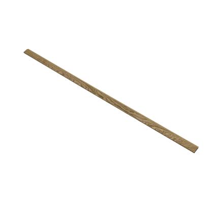 I-Wood afslutningsliste til 4-lamel akustikpanel, mørkebrun olieret, brun filt og sort kerne, egefiner, 17 x 67 mm