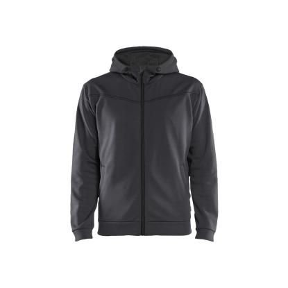 Blåkläder 3363 hættetrøje full zip, mellemgrå/sort