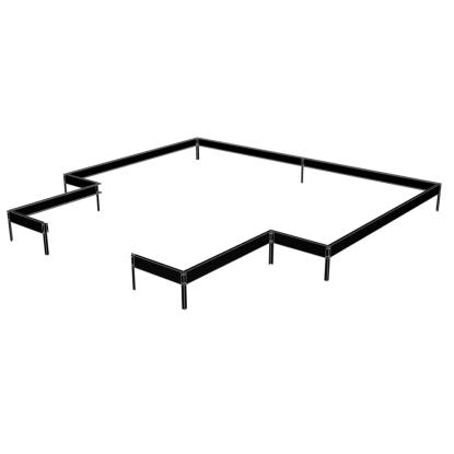 Halls Icon Gardenhouse 8 fundament i sort til 13,0 m² drivhus
