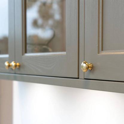 Beslag Design 7638 knop, Ø31 mm, poleret messing