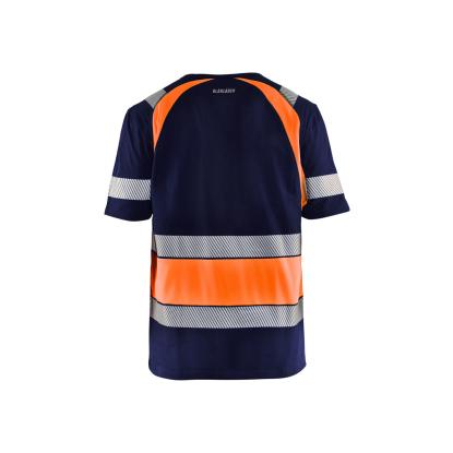 Blåkläder 3421 high vis t-shirt, marineblå/hi-vis orange