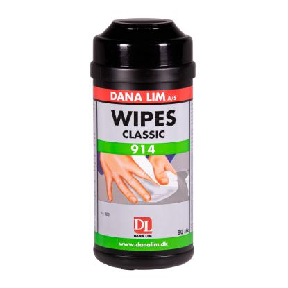 Dana Lim Wipes Classic 914 renseservietter i dispenserdåse - 80 stk.