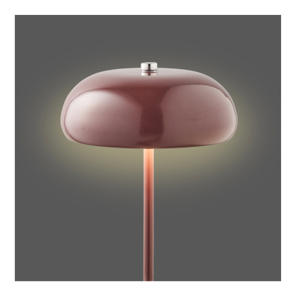 Margate LED bordlampe, genopladelig, H23 cm, bordeaux