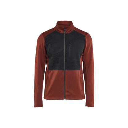 Blåkläder 3548 35482526 sweatshirt full zip, brændt rød/sort