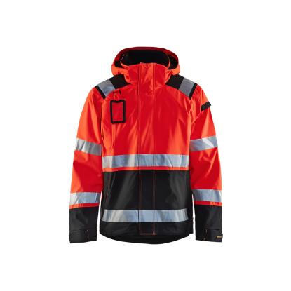 Blåkläder 4987 high vis skaljakke, hi-vis rød/sort
