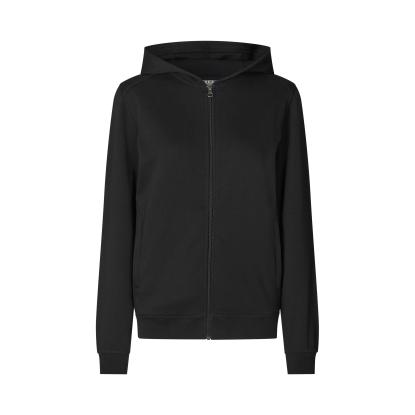 ID PRO Wear CARE 0389 hættetrøje med lynlås, dame, sort