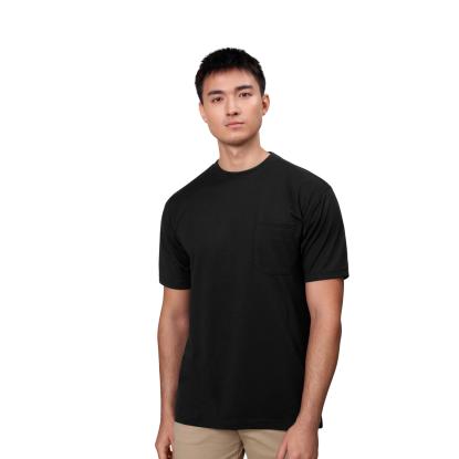 ID T-TIME® 0550 T-shirt med brystlomme, sort