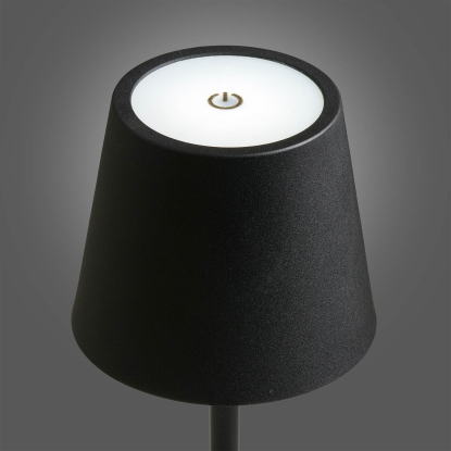 Bradford LED bordlampe, genopladelig, H37 cm, sort