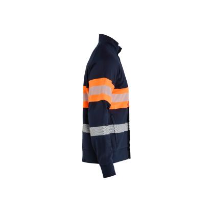 Blåkläder 3462 multinorm sweatshirt full zip inherent, marineblå/hi-vis orange