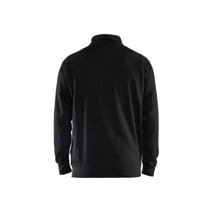 Blåkläder 3353 sweatshirt half zip, sort/hi-vis gul