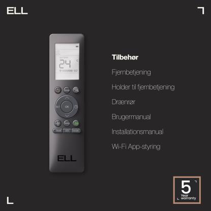 ELL Front Boost luft-til-luft varmepumpe med Wi-Fi, 5,28 kW, golden, 130 m²