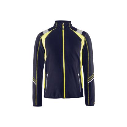 Blåkläder 4993 microfleece jakke, marineblå/hi-vis gul