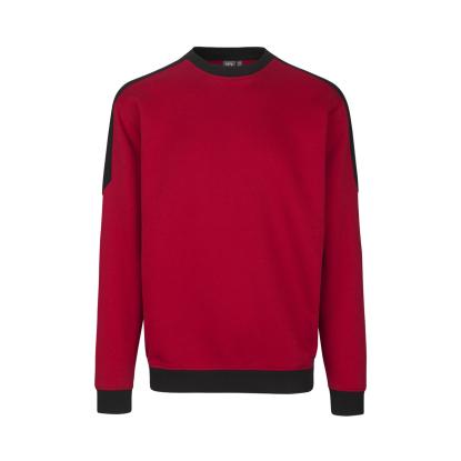 ID PRO Wear 0362 sweatshirt med kontrast, rød