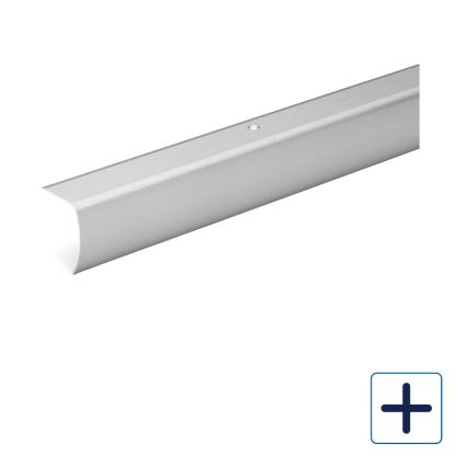 Habo A28 trappekantliste med skruehuller, aluminium