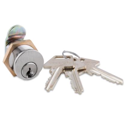 Jasa Company postkassecylinder, 6-stift, inkl. 3 nøgler, mat forniklet