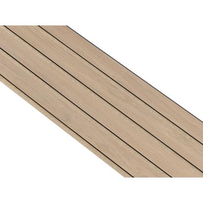 I-Wood Medio+ 4-lamel akustikpanel, ubehandlet natur, beige filt og sort kerne, egefiner, 17 x 300 mm