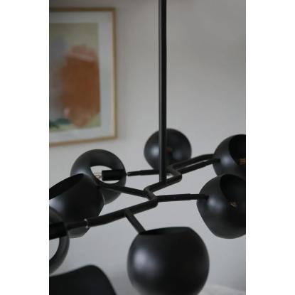 Markslöjd Edgar lysekrone med 8 lys, 55 x 113 cm, sort