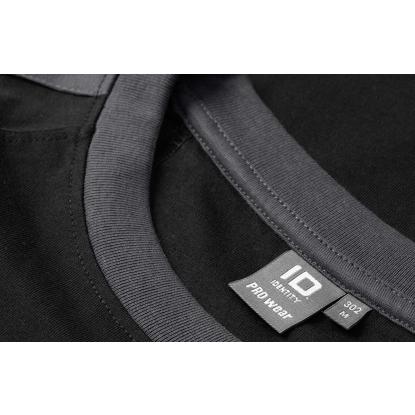 ID PRO Wear 0302 T-shirt med kontrast, sort