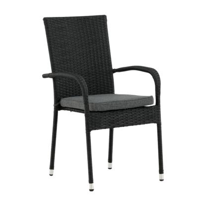 Venture Design Anna havestol med armlæn, sort