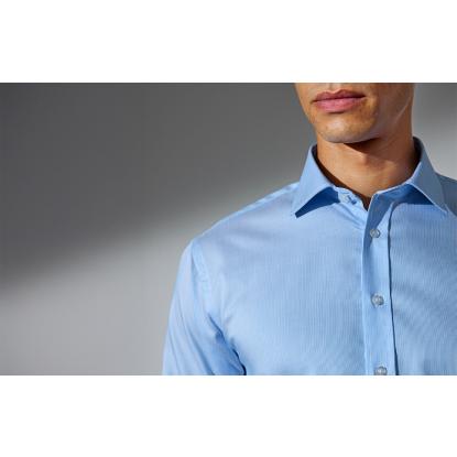 Seven Seas SS37 Fine Twill California skjorte, slim, lys blå