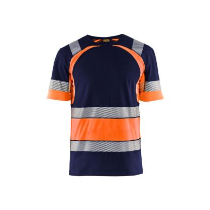 Blåkläder 3421 high vis t-shirt, marineblå/hi-vis orange