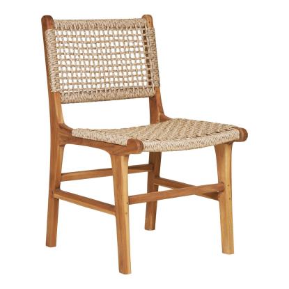 Derby spisebordsstol uden armlæn, teak/polyrattan, natur, 50 x 56 x 90 cm