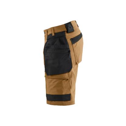 Blåkläder 1702 håndværker shorts 4-vejs stretch, nougat/sort