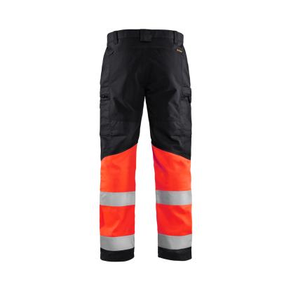Blåkläder 1551 high vis buks med stretch, sort/hi-vis rød