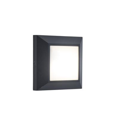 LUTEC HELENA firkantet udendørs LED væglampe, 10,1 x 10,1 cm, IP54, 4000K, mørk grå