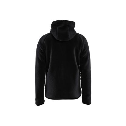 Blåkläder 4725 fiberpels jakke med hætte, sort