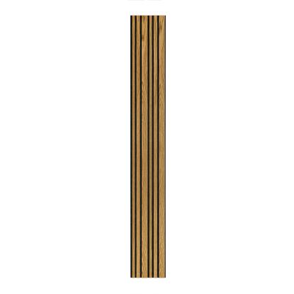 I-Wood Basic Mixed akustikpanel, brun olieret, sort filt og sort kerne, egefiner, 17 x 300 mm 
