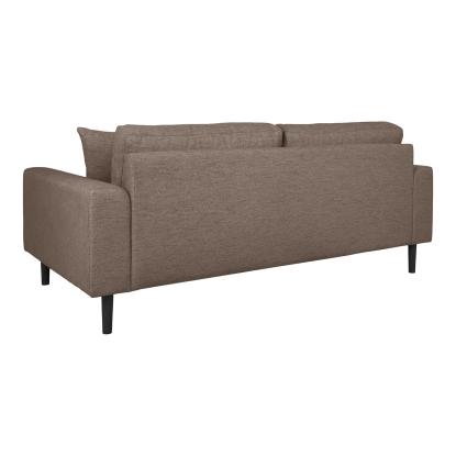 2,5 personers sofa, brun med to puder og sorte træben