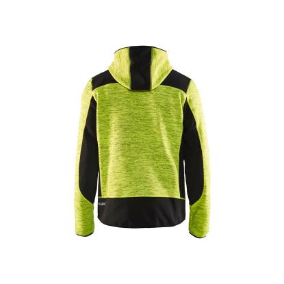 Blåkläder 4930 strikket jakke med softshell, hi-vis gul/sort