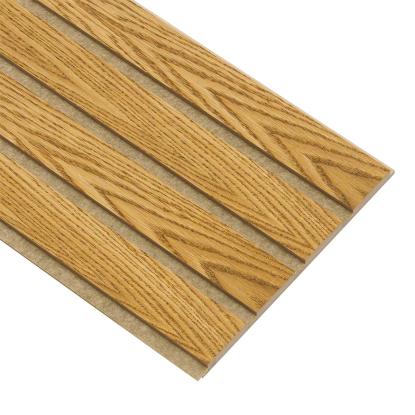 I-Wood Medio+ 4-lamel akustikpanel, brun olieret, brun filt og lys kerne, egefiner, 16 x 300 mm